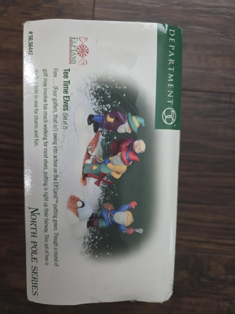 Department 56 North Pole Series Elves Golfing Figurines - Red, Blue, Green